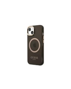 GUESS Futrola za iPhone 13 Pro Max, crna Gold Outline Translucent MagSafe - GSM168218
