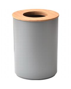 TENDANCE Kanta za smeće 5 L polipropilen/bambus siva