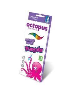 OCTOPUS Drvene boje 12/1 triangular sa gratis zarezačem unl-0362 - 65888