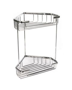 TATAY Ugaona kupatilska polica na dva nivoa 17.5x17.5x26.5cm, inox - 6606100