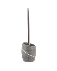TENDANCE Četka za WC šolju sa držačem 36.6x10.2x9.7cm Stone effect, poliresin/siva - 66153180