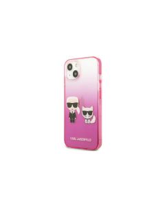 KARL LAGERFELD Futrola za iPhone 13 pink Karl & Choupette Head Gradient - GSM114867