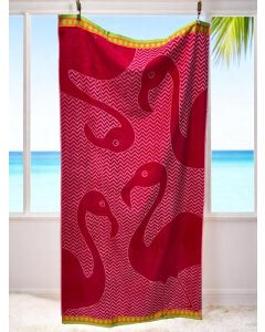 VIKTORIJA Plažni peškir Flamingo Tropic 164x85 cm - VLK000668aminc