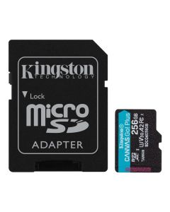 KINGSTON Memorijska kartica MicroSD 256GB, Canvas Go! Plus, Class10 UHS-I U3 V30 A2