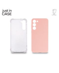 JUST IN CASE Futrola silikonska 2in1 za Samsung S23+, providna/roze - MIX217PK