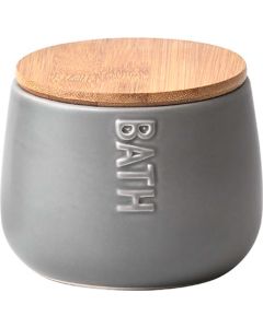 TENDANCE Kutija za vatu Dolomit bath 7,5x10 cm bambus, siva - 6782260