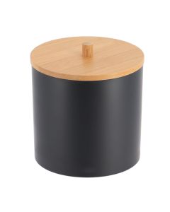 TENDANCE Kutija za vatu Fano 7.5x10 cm, bambus/crna - 6785237