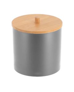 TENDANCE Kutija za vatu Fano 7.5x10 cm, bambus/siva - 6785260