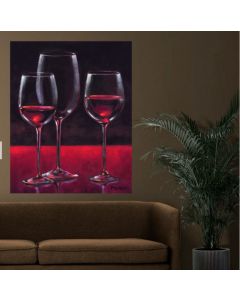 DELTA LINEA Uramljena slika Čaša vina 60x80 cm - 6817