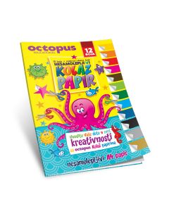 OCTOPUS Kolaž papir A4 nesamolepljiv 12 boja - 68315