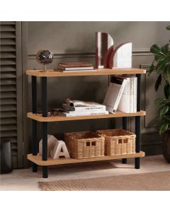 HANAH HOME Polica za knjige Step, svetlobraon/crna - 688DRA1210