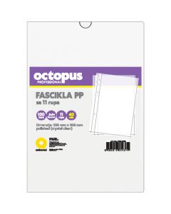 OCTOPUS Fascikla A4 100/1 u 11 rupa 40mic crystal clear unl-0412 - EP69222