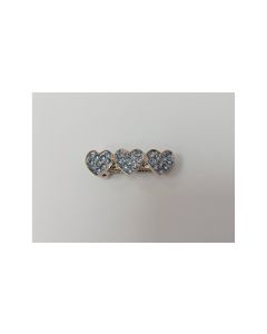 VIVOG ŠNALICA TRI PLAVA SRCA SA CIRKONIMA ED10082