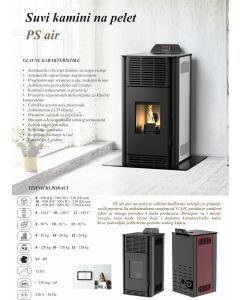 MARELI Kamin na pelet PS 12 air (12kW) crna