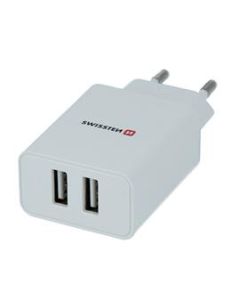 SWISSTEN Punjač 2x USB 2,1A+ kabl Type C 1,2m, bela - 156562