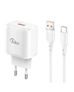 Kucni punjac KONFULON JK90 + DC65 PD20W sa kablom USB na Type C beli
