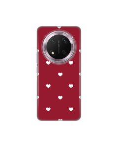 Maska za Honor Magic 7 Lite Burgundy Hearts Silikonska Print Skin