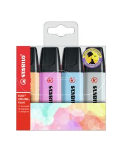 STABILO Tekst markeri Boss Pastel, set 1/4 - 70-4-4