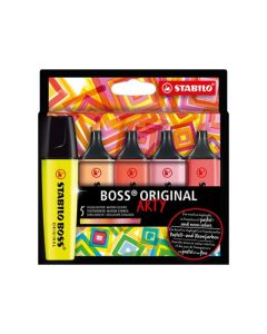 STABILO Tekst markeri Boss original Arty, tople boje, set 1/5 - 70-5-02-1-20