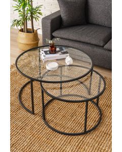HANAH HOME Set klub stolova Belarus, crna - 706CLN1143