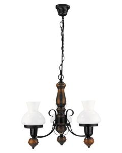 Rabalux Luster Petronel E27 3x MAX 60W mat crno (7078) - 7078-1
