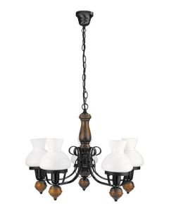 Rabalux Luster Petronel E27 5x MAX 60W mat crno (7079) - 7079