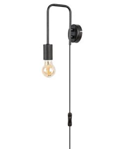 Rabalux Zidna lampa Manzur E27 1x MAX 40W crna (71022) - 71022-1
