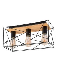 Rabalux Plafonjera Boire E27 3x MAX 40W crna (71023) - 71023
