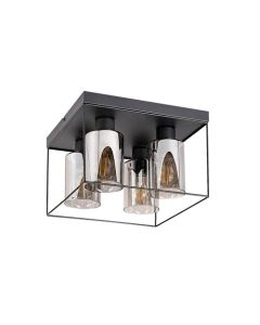 Rabalux Plafonjera Chadwick E27 4x MAX 25W crna (71034) - 71034