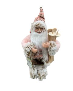 PANGRAF Novogodišnja figura Deda Mraz 35cm SZO1335, roze