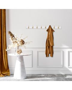 HANAH HOME Čiviluk ASK-007, bela/zlatna