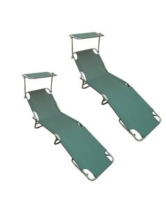 LEMON PLANET Set ležaljki za plažu sa tendom, siva