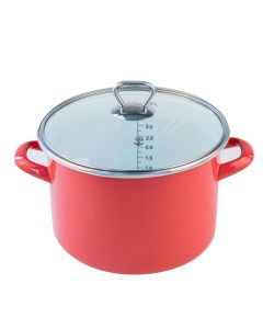 FACKELMANN Lonac sa staklenim poklopcem 22cm/5.5L, emajliran - 7161228