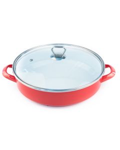 FACKELMANN Tiganj sa drškama i staklenim poklopcem 28cm,emajlirani - 7161628