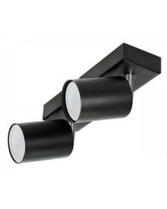 ADVITI Plafonska -zidna spot svetiljka 2xGU10 IP20 20x13.9x6.6 cm Doa, crna - ORNAD-OP-6194BGU10
