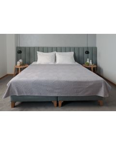 DEKOR DOM Frotir prekrivač 200x210cm Cube, siva - 022993