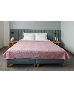 DEKOR DOM Frotir prekrivač 200x210cm Cube, roze - 022992