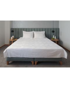 DEKOR DOM Frotir prekrivač 200x210cm Cube, bela - 022995