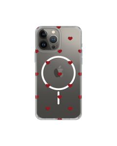 Maska za iPhone 13 Pro Max 6.7 Red Hearts Print Magsafe
