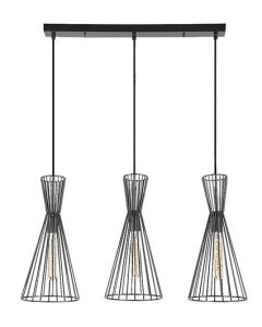 Rabalux Visilica Leandros E27 3x MAX 40W mat crno (72006) - 72006