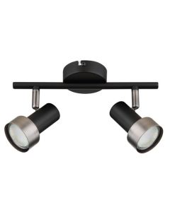 Rabalux Spot rasveta Konrad GU10 2x MAX 50W mat crno (73012) - 73012