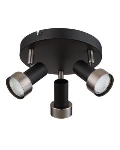 Rabalux Spot rasveta Konrad GU10 3x MAX 50W mat crno (73013) - 73013