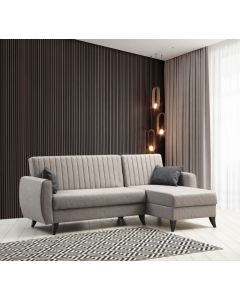 ATELIER DEL SOFA Ugaona garnitura Alkon, svetlo siva