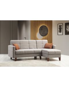 ATELIER DEL SOFA Ugaona garnitura Polya, svetlo siva