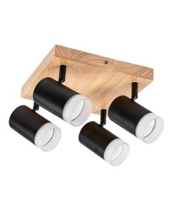 Rabalux Spot rasveta Toras GU10 4X MAX 5W hrast (73124) - 73124
