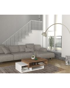 HANAH HOME Klub sto Tab, bela/braon - 731WAT2809