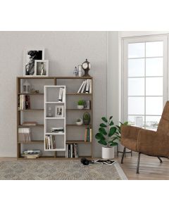 HANAH HOME Polica za knjige Ample, braon/bela - 731WAT3605