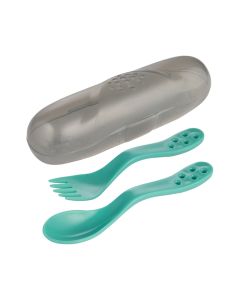 CANPOL BABIES SET ZA HRANJENJE - PUTNI SET KASIKA I VILJUSKA 74/019 - TURQOISE