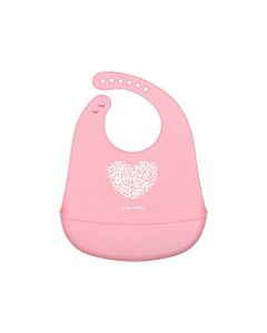 CANPOL  Portikla silikonska sa džepom pastel 74/024 - pink - 74-024_pin
