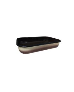 EMAILUL - Tepsija pravougaona bež/braon 36x21.5 h6.5cm